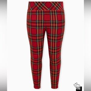 NWOT Torrid x Betsey Johnson Red Tartan Pixie Pant sz. 1